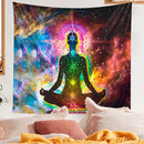 Multifunction Meditation Man Wall Tapestry Hanging Blanket Beach Camp Rug