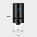Electric Coffee Grinder USB Rechargeable Auto Cafe Beans Grinding (Black) Newly