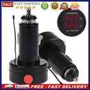 12V 24V Universal Vehicle Cigarette Lighter Socket Digital Thermometer Voltmeter