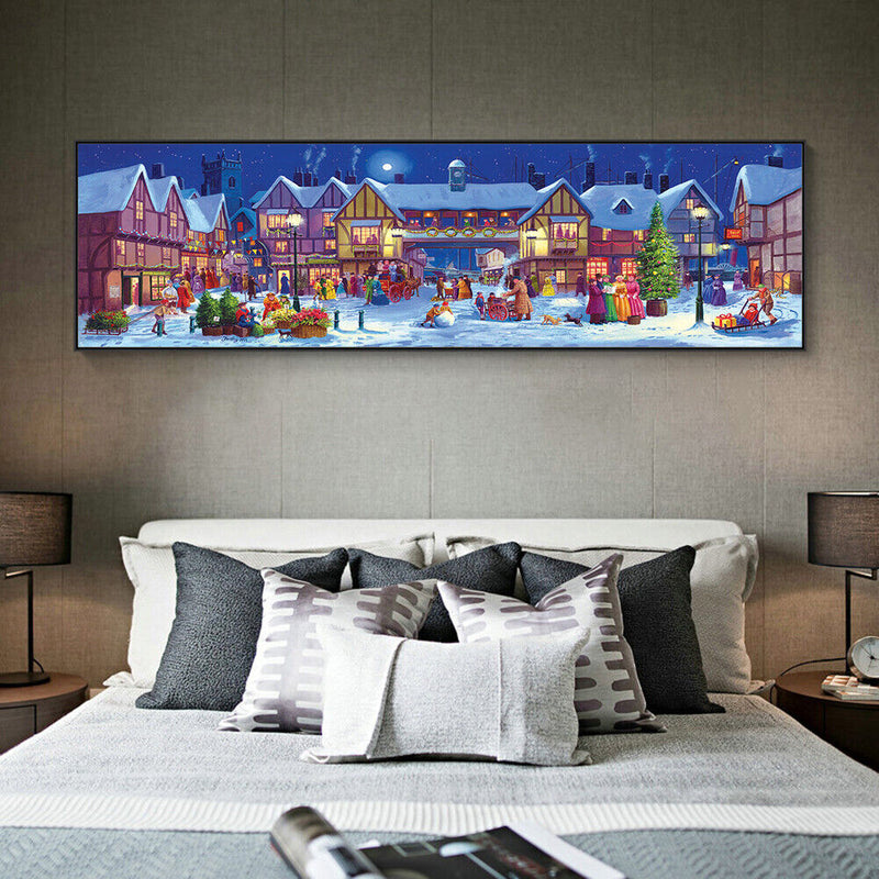 Diamond Embroidery House Snow Drawing Kit DIY Rhinestone Mosaic for Wall Gift