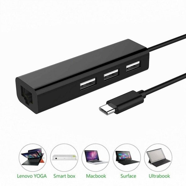 USB-C to Ethernet Internet LAN 10/100Mbps USB-3.0 Converter News Adapter Y6H3