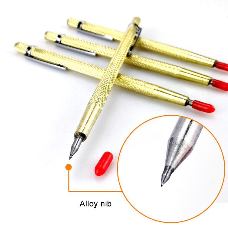 Tungsten Carbide Tip Scriber Pen Diamond Glass Ceramic Engraver (Golden)