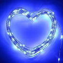Solar String Lights Waterproof Copper Wire Fairy Lamp (Blue White 100LED) Newly