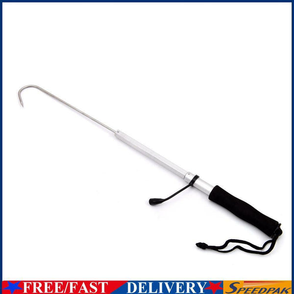 Telescopic Sea Fishing Gaff Stainless Aluminum Alloy Spear Hook Tackle #F