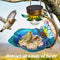 Solar Hanging Bird Feeder Lamp Outdoor Garden Yard Feeding Decor Station V9N1