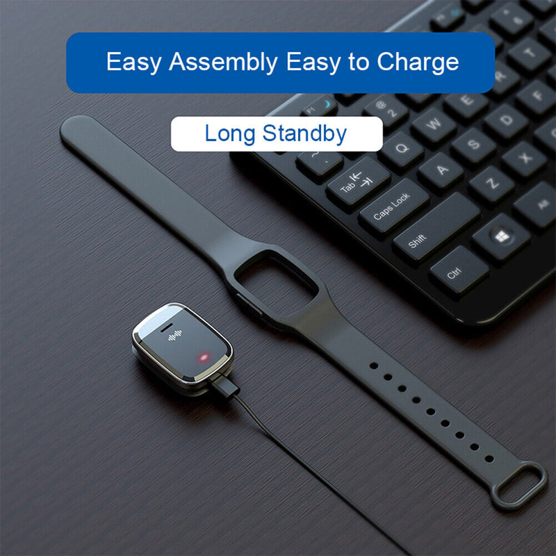 M20 Ultrasonic Mosquito Repellent Bracelet Wrist Watch Thermometer (Black) Newly