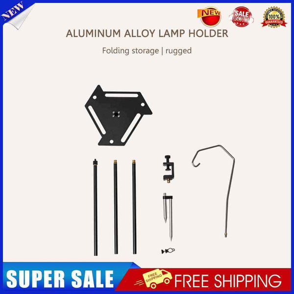 Aluminum Alloy Camping Lamp Holder Insert Hanging Light Stand for Outdoor Hiking