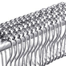 12 x Metal Bath Curtain Rings, Curtains, Hanging, Closed Loop Hook