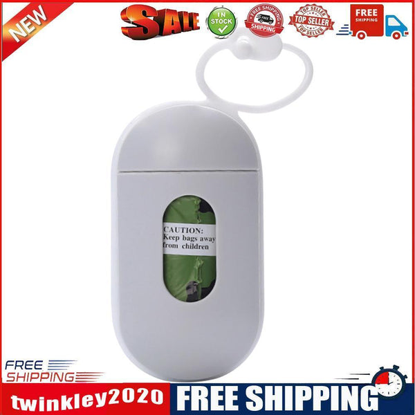 Pet Waste Bag Garbage Dispenser Carrier Case Cat Dogs Poop Holder (Grey)