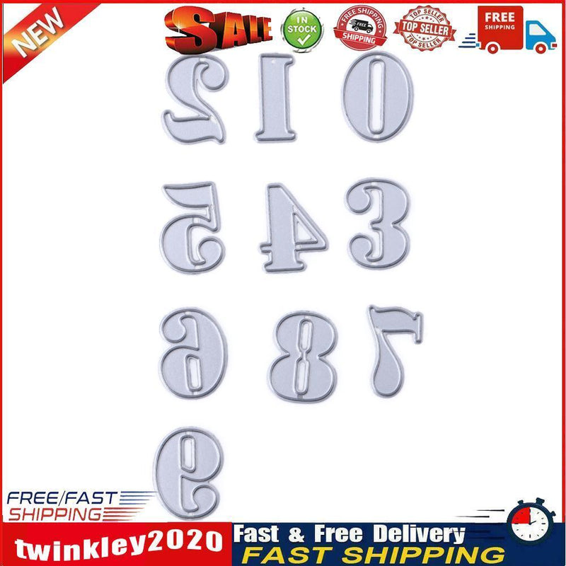 1 Set Number Metal Cutting Dies Stencil Hand Craft DIY Scrapbooking Card Newly