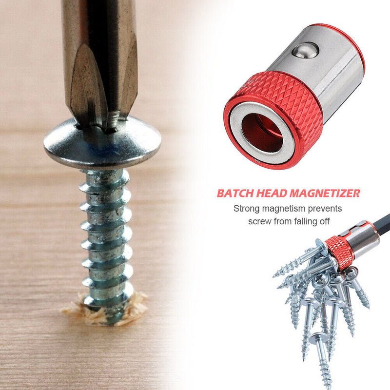 6.35mm Metal Hex Shank Electric Screwdriver Magnetizer Ring Removable Bit