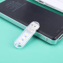 Mini Portable USB Book Light Bright Reading Lamp for PC Laptop (White 3LED)
