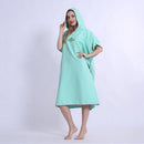Water Absorb Quick Dry Hooded Changing Robe Beach Swimming Cloaks (Green) Newly