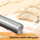 Stainless Steel Rolling Pin Non-stick Pastry Dough Kitchen Baking Tool (S)