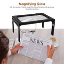 USB Illuminated Table Magnifier Desk Type Reading Loupe Magnifying Glass Newly