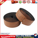 2pcs Cycling PU Handle Bicycle Grips Anti-slip Handlebar Tape Wrap (Brown) Newly