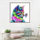 Cat Butterfly 5D Full Drill Diamond Painting Embroidery DIY Cross Stitch(A)