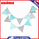 12 Flag Fabric Triangular Flag Garland Banner Wedding Party Home Decor