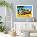 DIY Diamond Painting Kits Full Round Drill Home Wall Decor Beach Bus