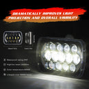 300W 5x7 7x6 inch LED Headlight Hi/Lo Beam DRL Turn Signal for Jeep Chevy Newly
