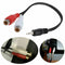 Stereo Male Jack To 2 RCA Female Plug Adapter Headphone N5J4 Cord 3.5mm W2T7