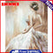 Girl Back Frameless Picture Oil Paint By Numbers Hand Painted Picture for Home