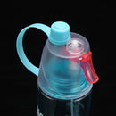 Plastic Spray Cool Summer Sport Water Bottle Portable Drink Kettle (Blue) Newly