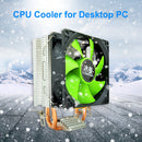 SNOWMAN MX2 Desktop CPU Cooler Fan 2 Heat Pipes 3-Pin Power PWM Radiator Heatsin