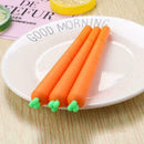 1Pcs Novelty Cute Carrot Plastic Gel Pen Office School Stationery Pen Gift E3J7