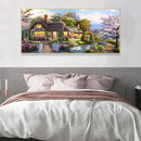 DIY Full Round Diamond Painting Garden Cottage Picture Rhinestone Handwork