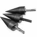 3pcs Firewood Splitter Adapter Rod Split Cone Drill Bit Woodworking Tools Newly