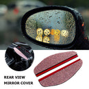 2pcs Car Rearview Mirror Sun Visor Shade Rain Shield Cover Eyebrow Diamond Gu