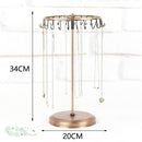 Rotating Jewelry Organizer Necklace Bracelet Display (Round Base Bronze)