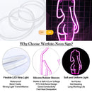 LED Night Light Neon Women Back Bedroom Decoration Bedside Table Lamp (D) Newly