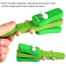 Cartoon Wood Castanet Clapper Handle Kid Musical Instrument Toys (Crocodile