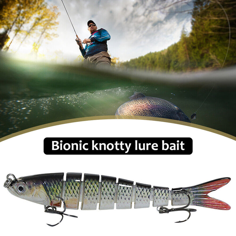 Wobblers Pike Fishing Lure 8 Sections Multi Jointed Lifelike Fishing Swimba