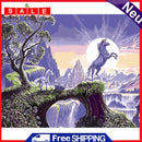 DIY Painting By Numbers Kits Hand Painted Cliff Horse Canvas Wall Arts Crafts