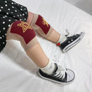 1 Pair Baby Crawling Leg Pad Baby Knee Pads Anti Slip Knees Pad (Wine Red)