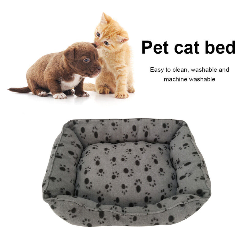 Plush Cat Bed Mat Machine Washable Square Dog Cat Kennel Breathable Pet Products