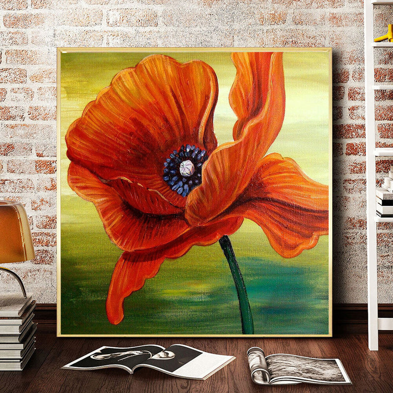 Flower Oil Paint By Numbers DIY Handpainted on Canvas Home Decoration Unframe