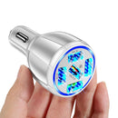 5USB QC3.0 Car Charger 3.1A Multi Ports Phone Fast Quick Charging (White) Newly
