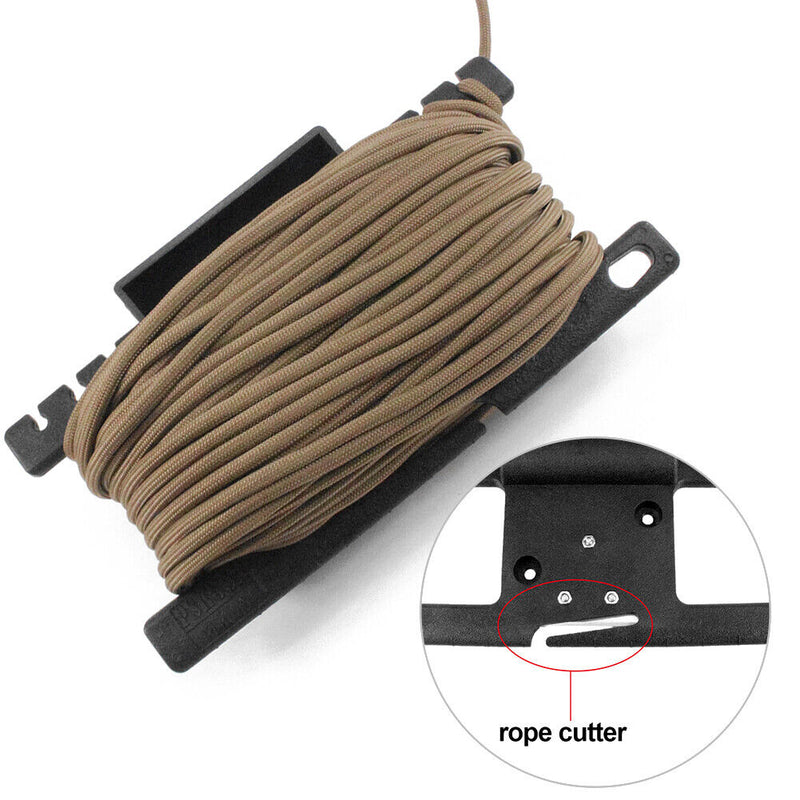 Fishing Line Paracord Winder Parachute Lanyard Rope Spool Holder with Carabin