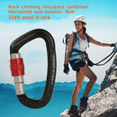 Aluminum Carabiner Outdoor Camping Climbing Hammock Lock Buckle (Black) Newly