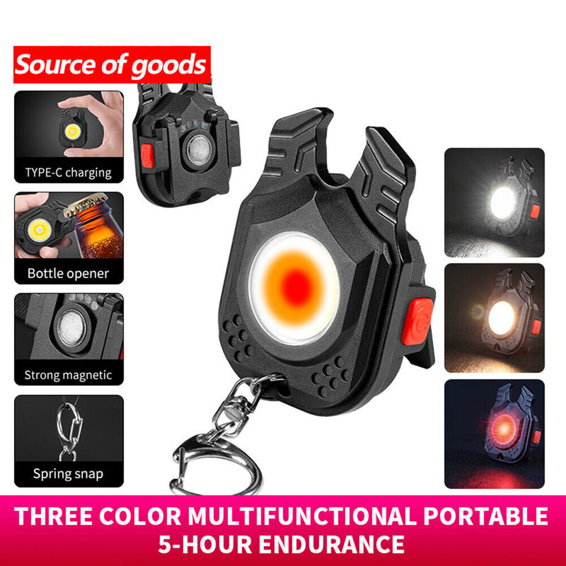 Mini Flashlight Keychain Light Pocket LED High Power Torch Lamp Work Lights