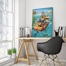 40X50cm Angler Pattern Frameless Picture Oil Paint By Numbers Painted Picture