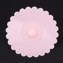 Food Silicone Cup Cover Fruit Heat-resistant Seal Lid Kitchen Tool (Pink) Newly