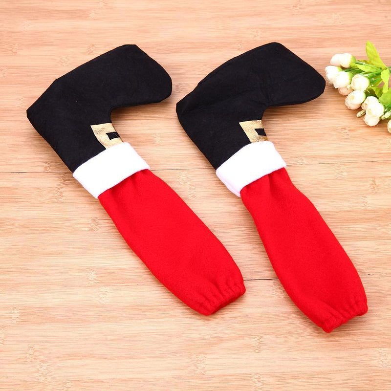 2pcs Christmas Chair Leg Chair Foot Covers Party Christmas Table Decor