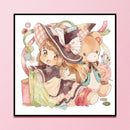 Partial Cross Stitch Witch Sewing Kit 3 Beach Stamped Artwork Gift Home Decor