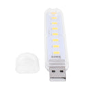 Mini Portable USB Book Light Bright Reading Lamp for Laptop (Yellow 8LED)