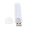 Mini Portable USB Book Light Bright Reading Lamp for Laptop (Yellow 8LED)